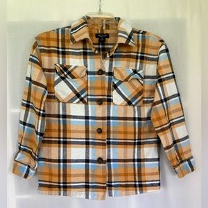 Anna Cai Thick Flannel Button Down Long Sleeve Medium Shirt.